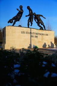 Sir Stanley Matthews' statue outside Stoke City's stadium